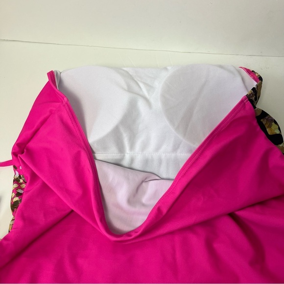 Shein Leopard Print and Pink 2 Piece Tankini XL - Picture 7 of 8